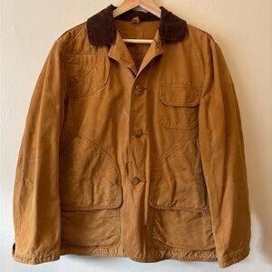 Men's Brown Jacket with Corduroy Detail